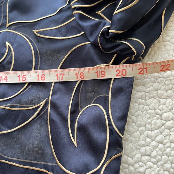 Chico's Traveler Black Sheer Embroidered Open Jacket Size 1 Medium - Picture 7 of 8